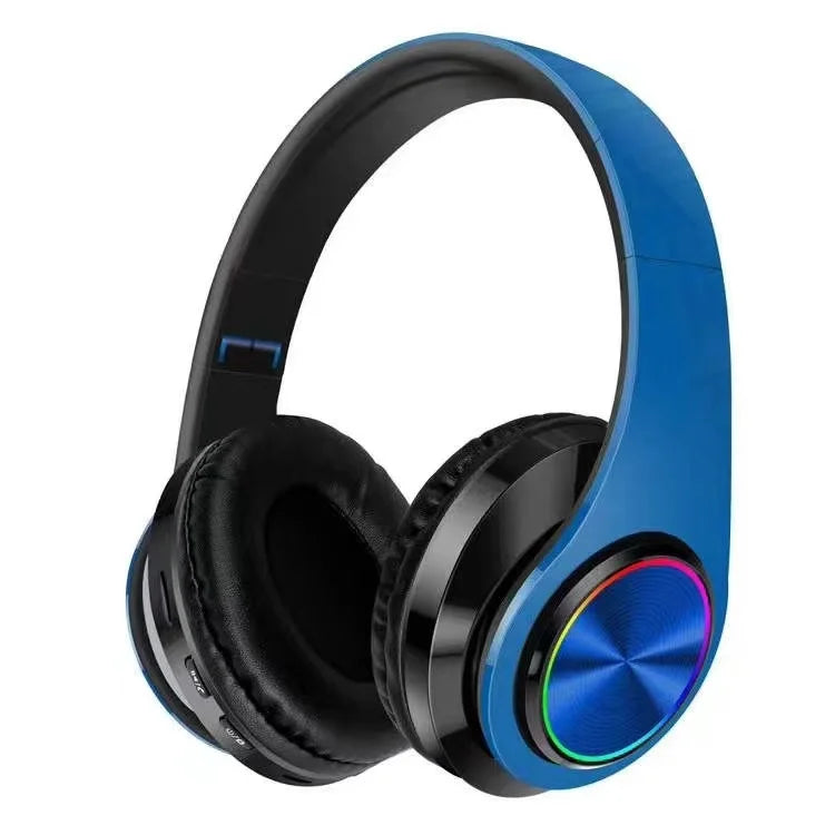 B39 Portable Wireless Headphones Foldable MP3 Player Headset Microphone LED Colorful Lights UV Waterproof BT Headset JL Chipset