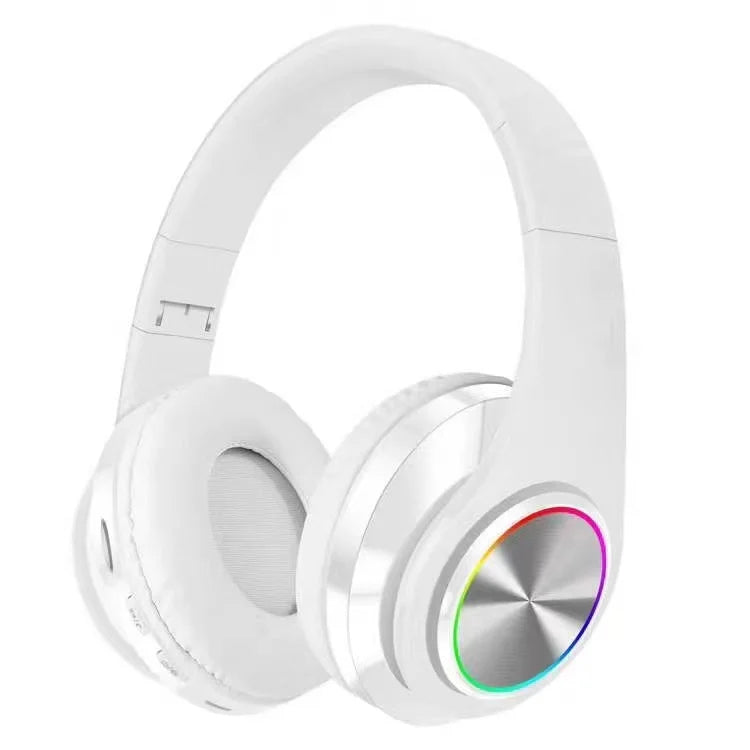 B39 Portable Wireless Headphones Foldable MP3 Player Headset Microphone LED Colorful Lights UV Waterproof BT Headset JL Chipset