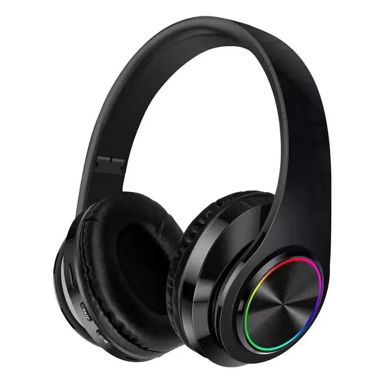 B39 Portable Wireless Headphones Foldable MP3 Player Headset Microphone LED Colorful Lights UV Waterproof BT Headset JL Chipset