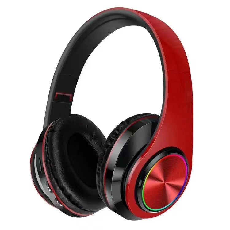 B39 Portable Wireless Headphones Foldable MP3 Player Headset Microphone LED Colorful Lights UV Waterproof BT Headset JL Chipset