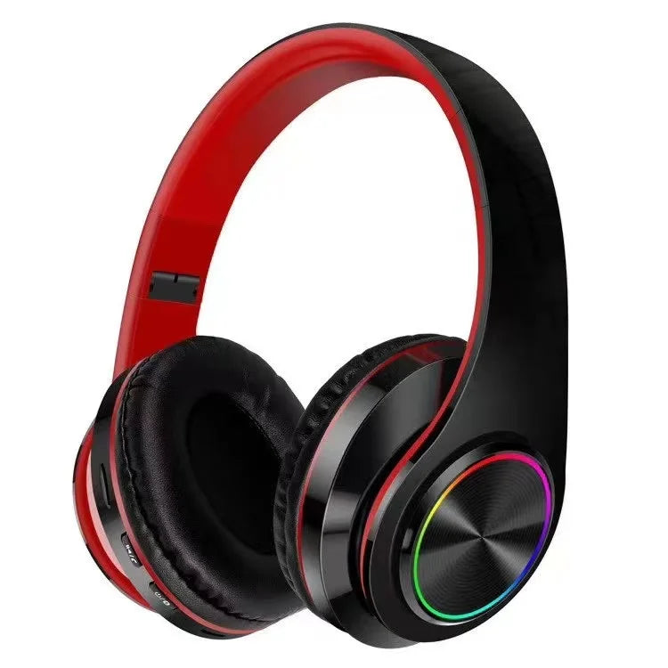 B39 Portable Wireless Headphones Foldable MP3 Player Headset Microphone LED Colorful Lights UV Waterproof BT Headset JL Chipset