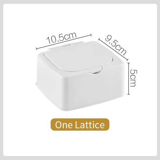 Desktop Pop-up Storage Box Cotton Swabs Makeup Organizer with Cover Dust Proof Plastic Holder Case for Small Things Beauty Tools