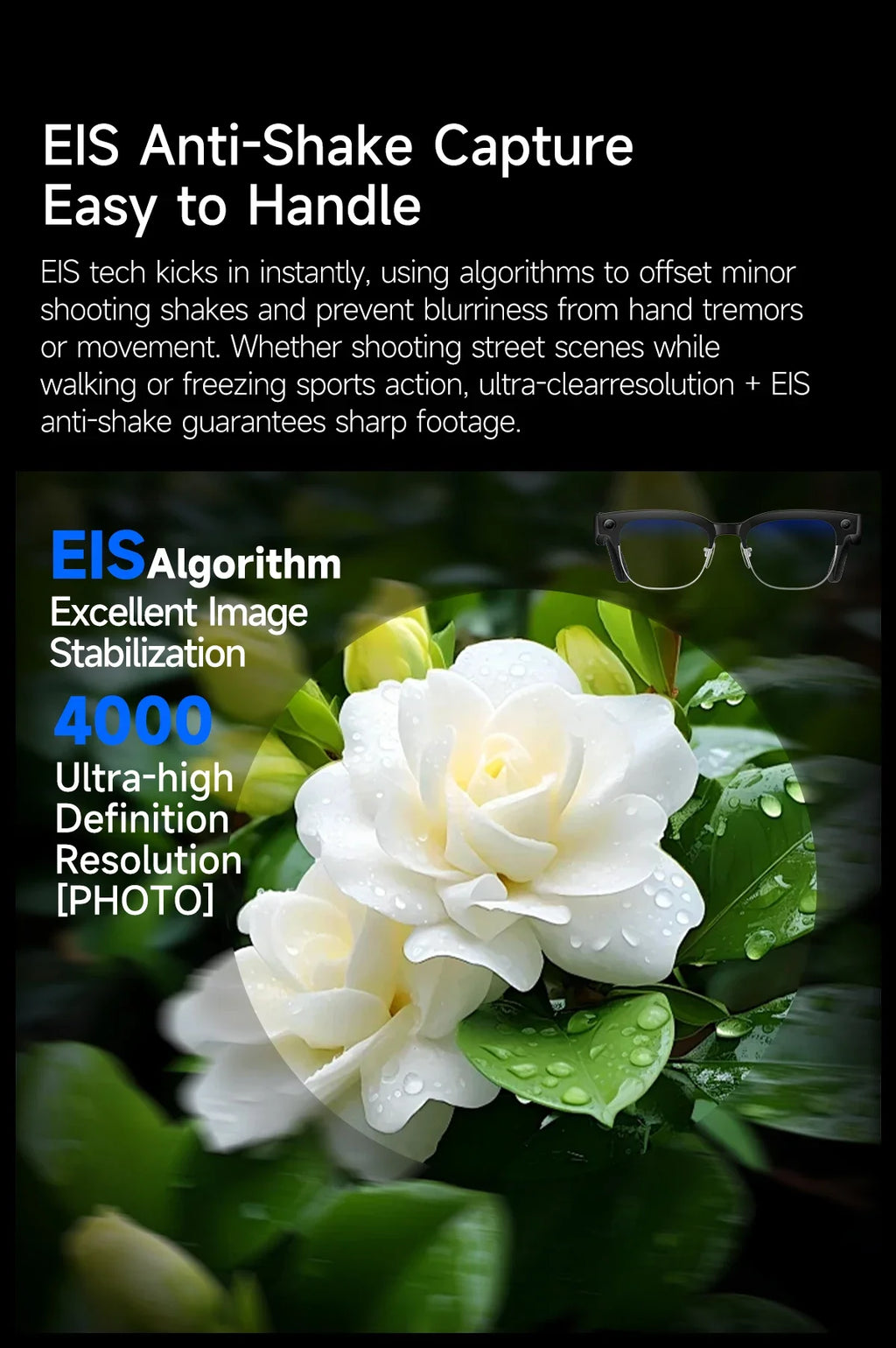 AI Smart Glasses To Take Photos Videos 800W HD Camera Intelligent Translation Photo-taking And Object Recognition Smart Glasses