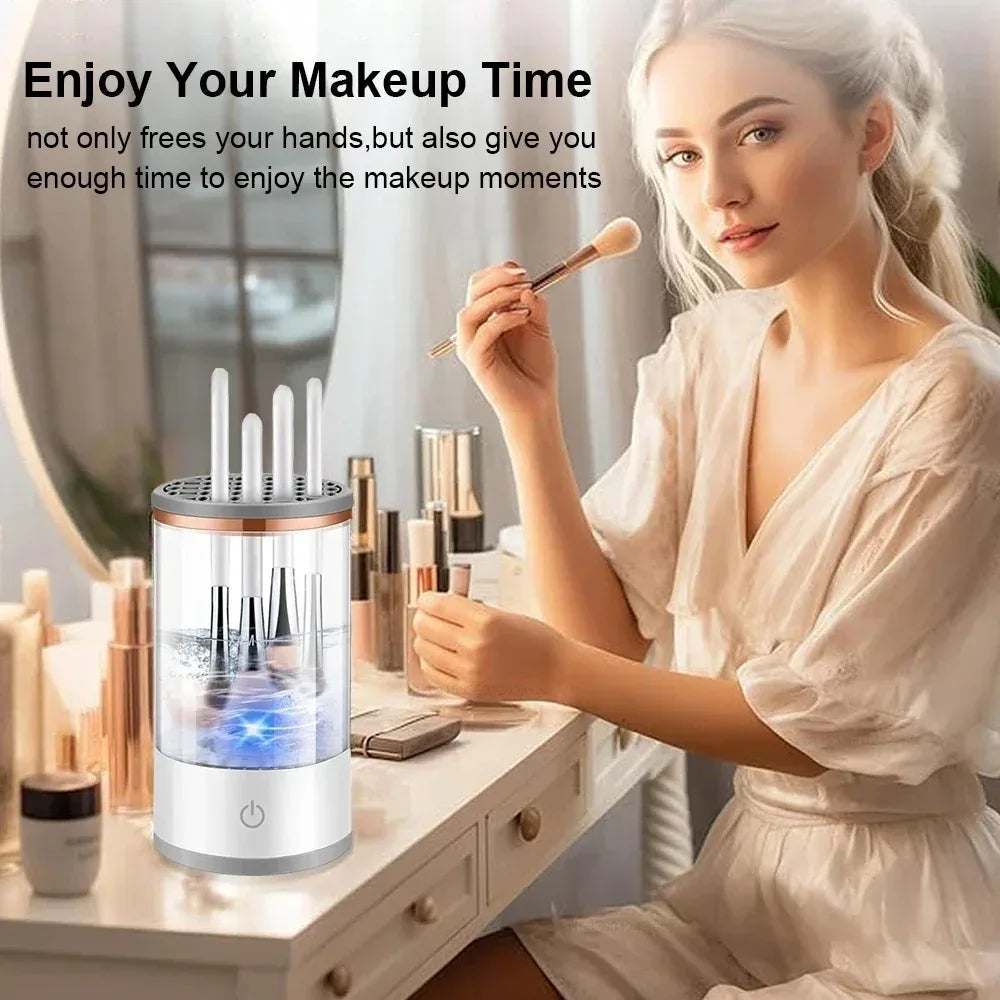 New Electric Automatic Rotating Makeup Brush Cleaner Cosmetic Brush Washing Machine