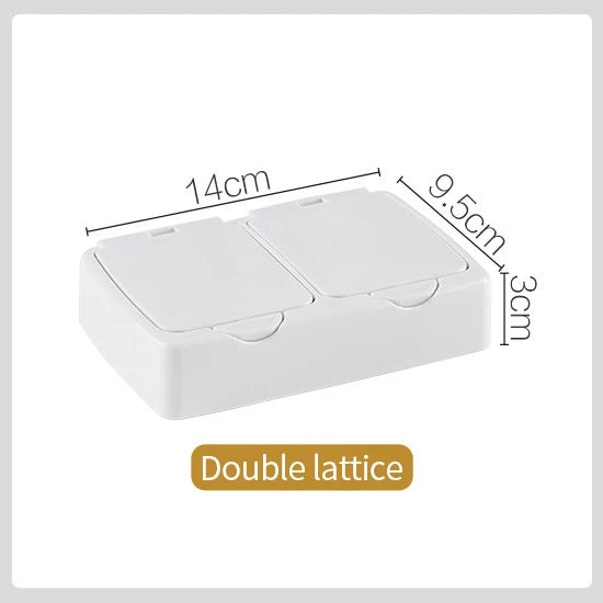 Desktop Pop-up Storage Box Cotton Swabs Makeup Organizer with Cover Dust Proof Plastic Holder Case for Small Things Beauty Tools