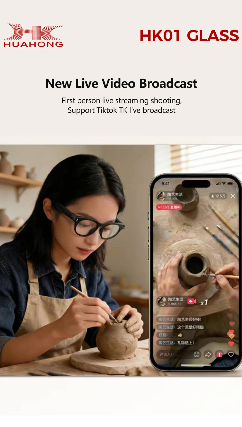 2026 AI Smart Glasses with 1300W Pixel Camera Live Streaming 130+Language Translation ChatGPT 32GB Music Call Glasses Men Women