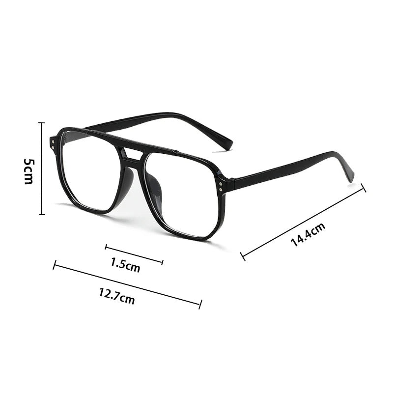 3 Pcs/Set Women Men Square Sun Glasses Retro Polygon Sunglasses Female Vintage Fashion Sunglasses Double Beam Eyeglasses