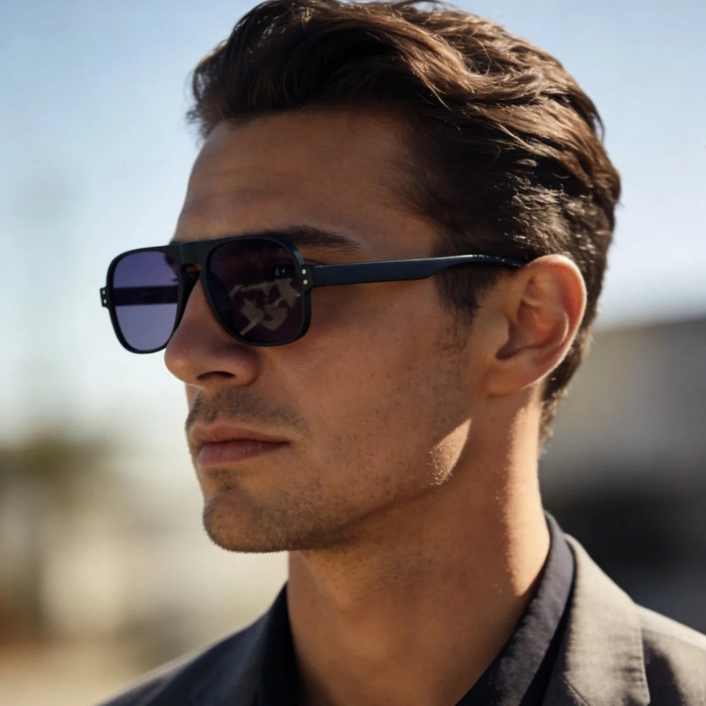 1PC Men’s Fashion Eyeglasses, New Model, Pilot Frame, Classic Business, Personalized, Trendy, Mature, Sturdy, Basic Style, Daily
