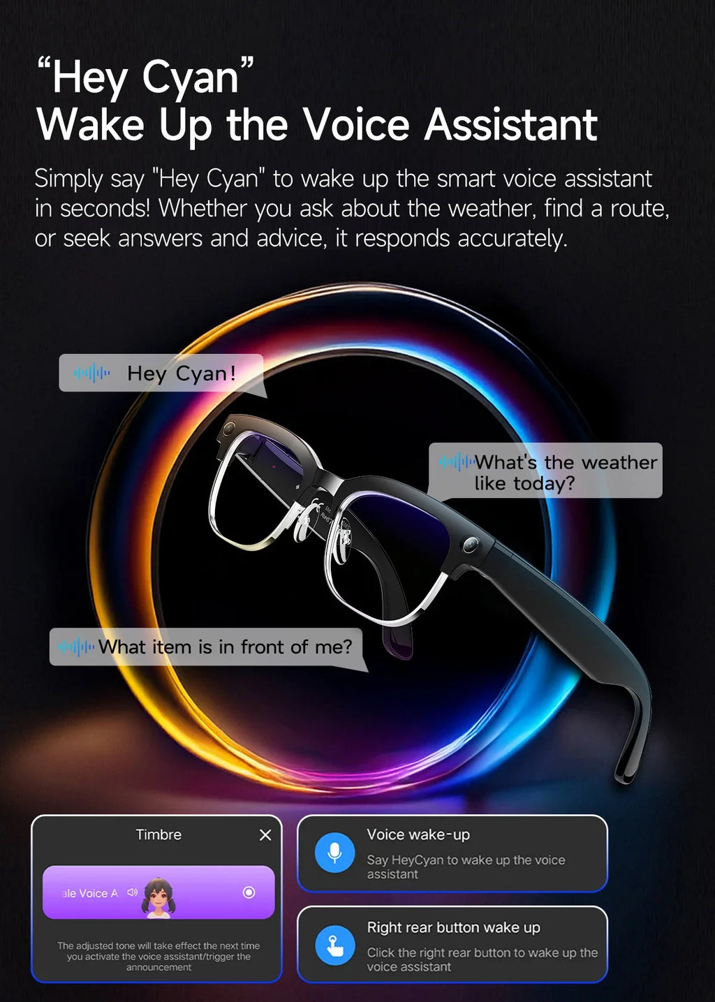 AI Smart Glasses To Take Photos Videos 800W HD Camera Intelligent Translation Photo-taking And Object Recognition Smart Glasses
