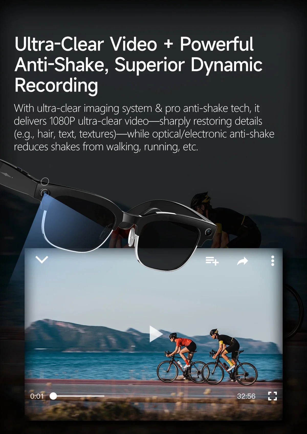 AI Smart Glasses To Take Photos Videos 800W HD Camera Intelligent Translation Photo-taking And Object Recognition Smart Glasses