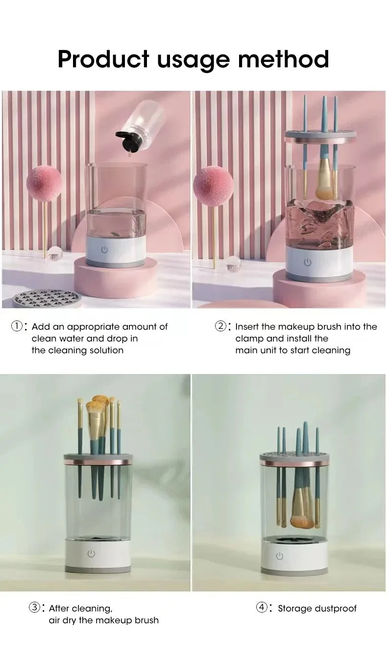New Electric Automatic Rotating Makeup Brush Cleaner Cosmetic Brush Washing Machine