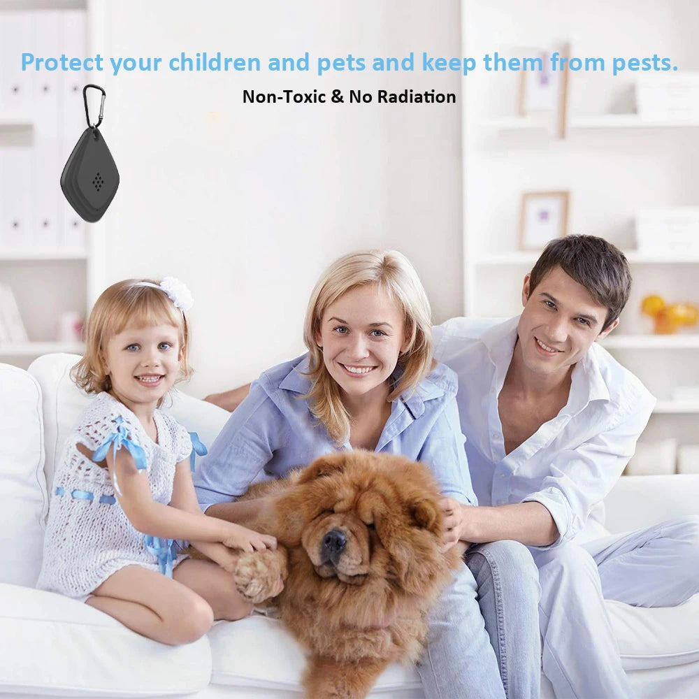Electronic Mosquito Repeller Ultrasonic Pest Repeller for Child Pet Portable Pest Insect Fly Mouse Summer Camping Hiking Kitchen