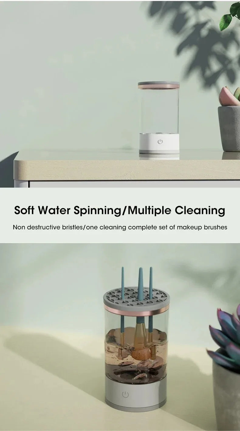 New Electric Automatic Rotating Makeup Brush Cleaner Cosmetic Brush Washing Machine