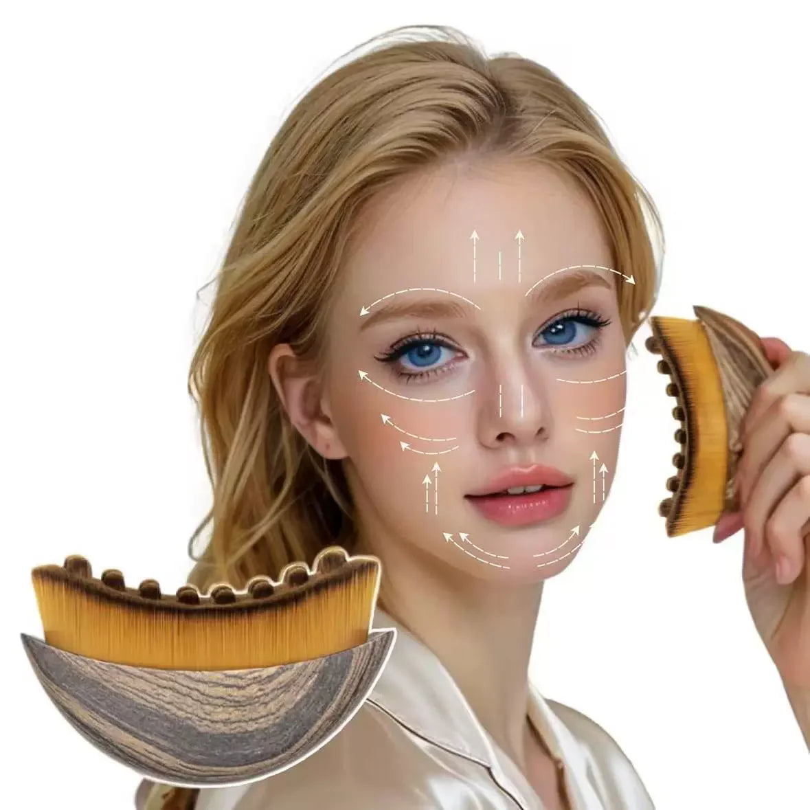New Contour Face Brush Eye and Neck Care Massage Tool #303