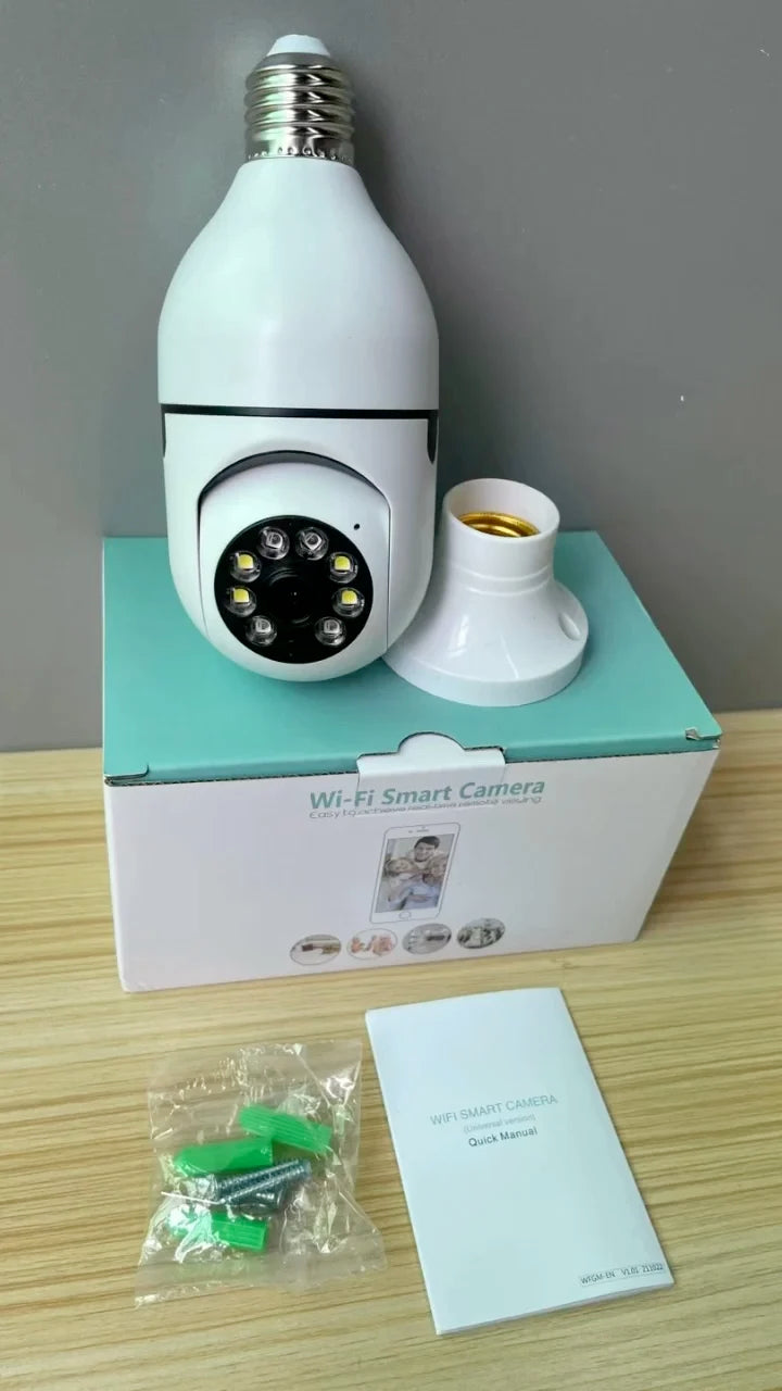 ICSEE 4MP Bulb Camera Network PTZ Bulb E27 Socket PTZ Light Bulb CCTV Camera 1080P