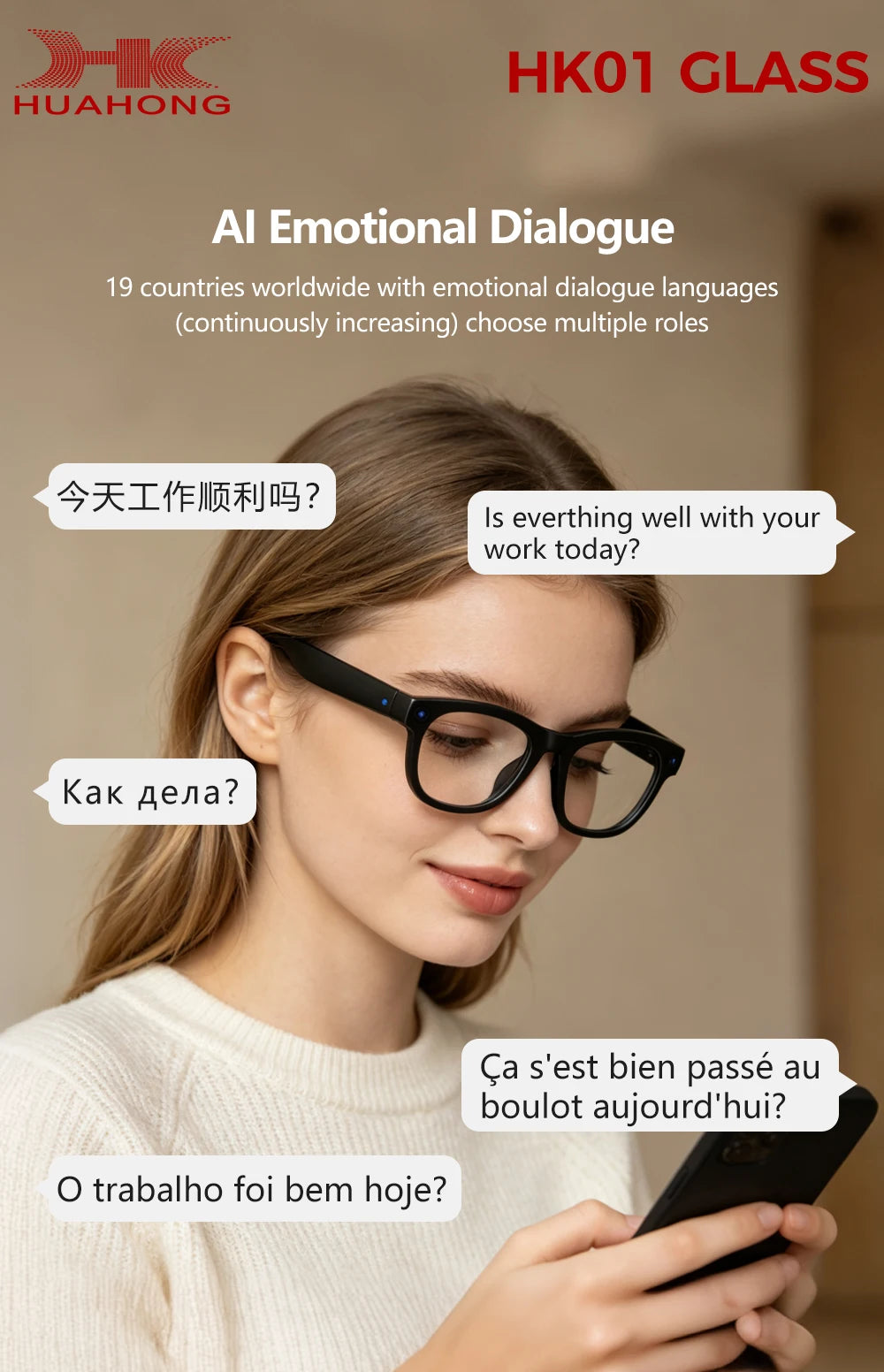 2026 AI Smart Glasses with 1300W Pixel Camera Live Streaming 130+Language Translation ChatGPT 32GB Music Call Glasses Men Women