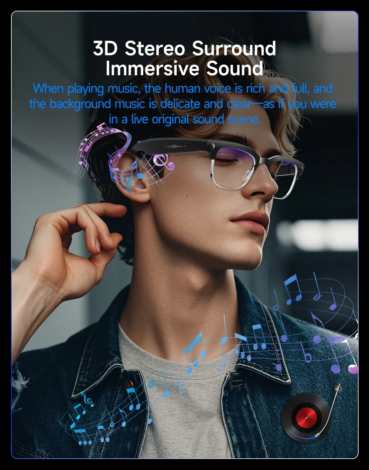 AI Smart Glasses To Take Photos Videos 800W HD Camera Intelligent Translation Photo-taking And Object Recognition Smart Glasses