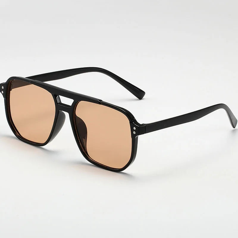 3 Pcs/Set Women Men Square Sun Glasses Retro Polygon Sunglasses Female Vintage Fashion Sunglasses Double Beam Eyeglasses