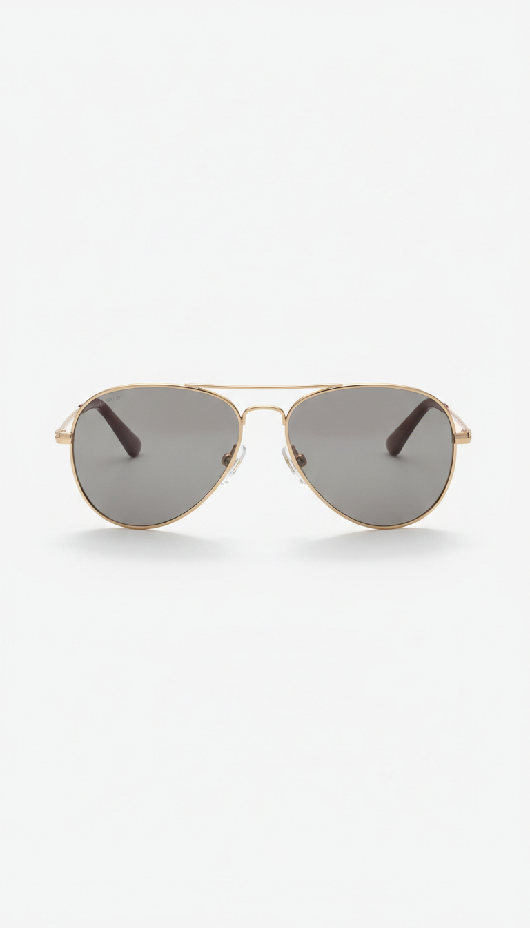 Lunettes de soleil aviateur or champagne