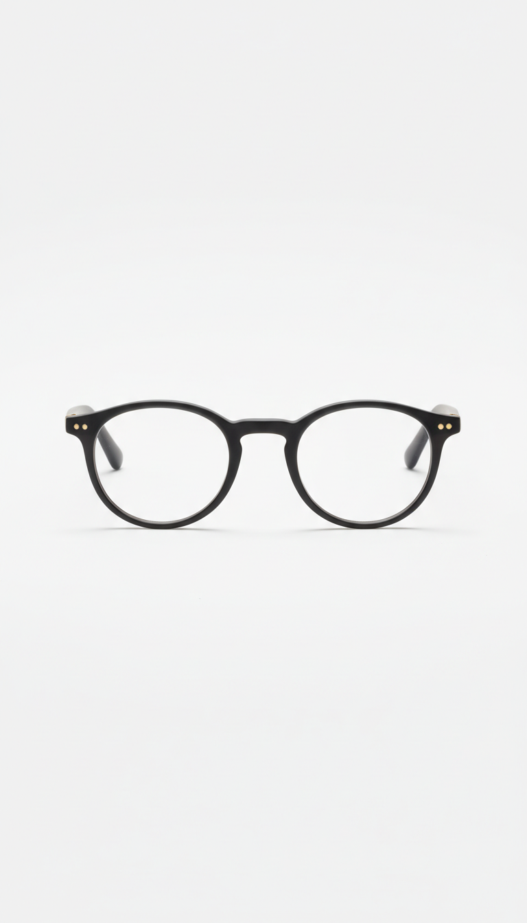 Monture ronde gris ardoise translucide